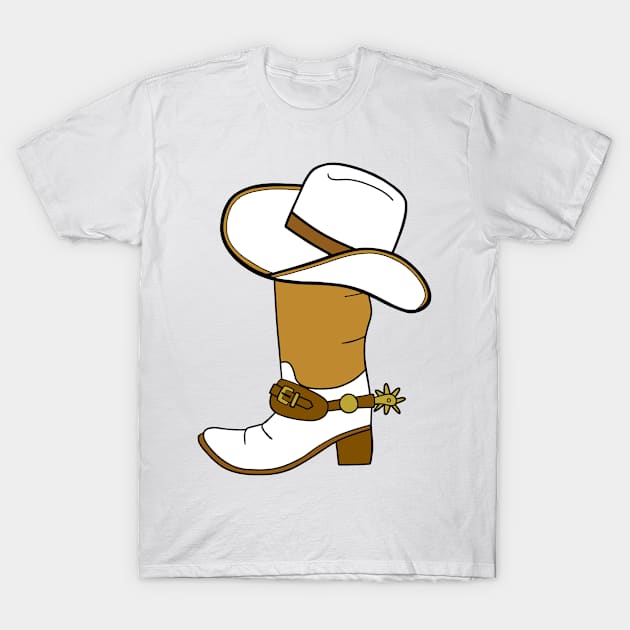 COWBOY Style Cowboy Boots Cowboy Hat T-Shirt by SartorisArt1